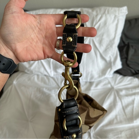 COACH Vintage Hobo Bag Brown Jacquard Signature Monogram Print E0726-10619 - Picture 6 of 16